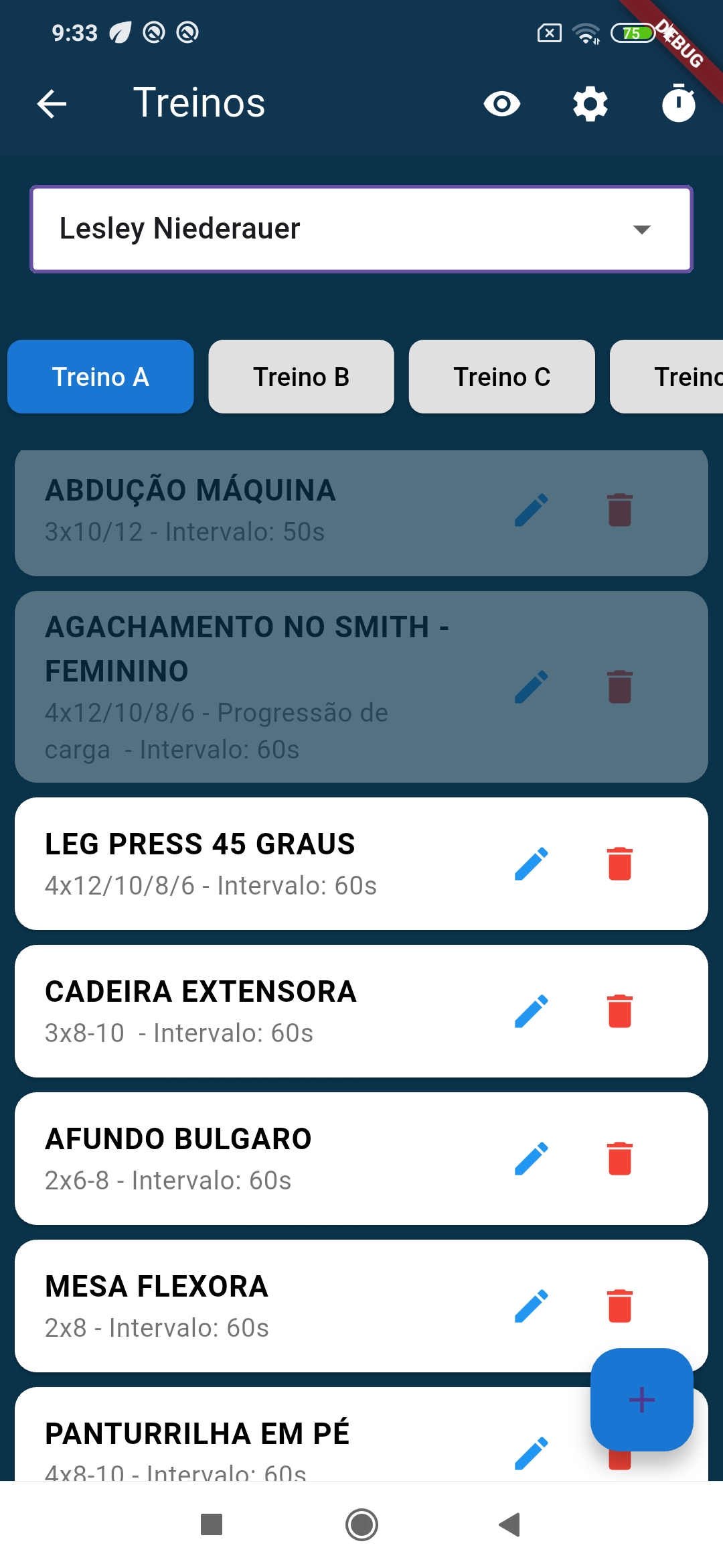 Treinos Personalizados